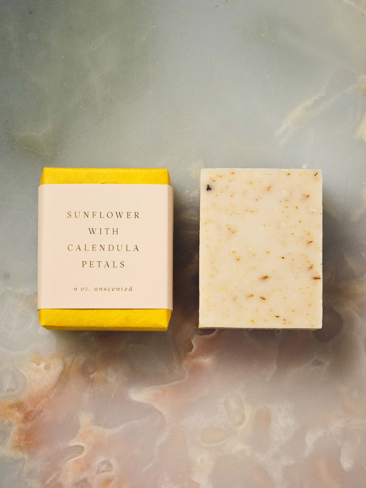 Sunflower with Calendula Petals Unscented Bar Soap